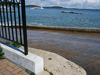 Looking NE across the boat ramp toward Sheep Porcupine Island