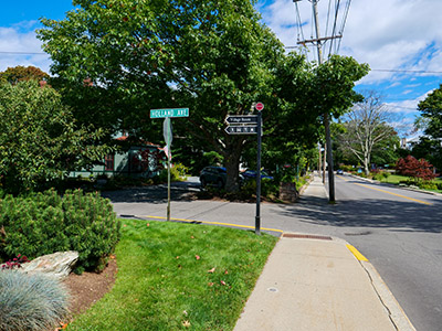 Looking E along Mount Desert Street/Route 3.