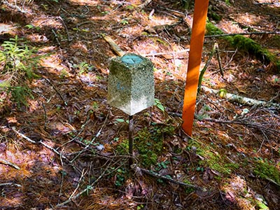 Eyelevel view of the disk on the monument