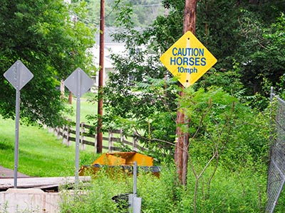 A leftover from the horse farm that was once accessible from this road