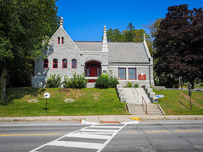 View looking N, from across Main Street