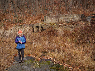 In front of the remnants of CHICCO.