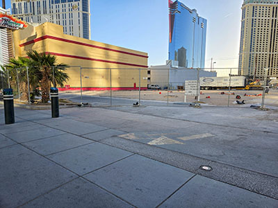 Eyelevel view of the disk, looking E toward new construction