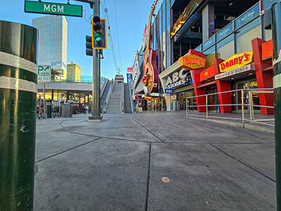 Looking N along Las Vegas Boulevard from MGM Road; view toward 15X RESET