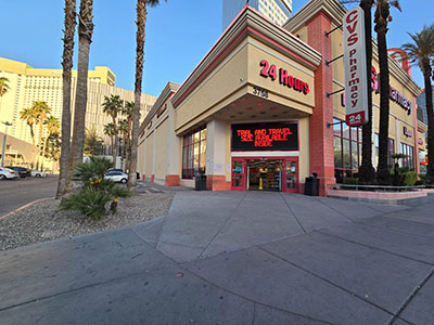 Looking NW toward the south entrance of the CVS