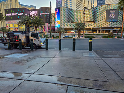 Eyelevel view of the disk, looking E across Las Vegas Boulevard