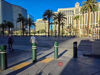 Looking SW across Las Vegas Boulevard toward Bellagio