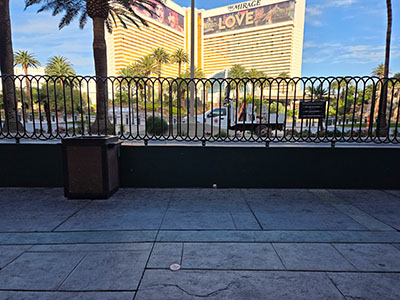 Looking W across Las Vegas Boulevard (toward The Mirage)