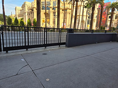 Looking NW across Las Vegas Boulevard, toward the Forum Shops at Caesar's Palace