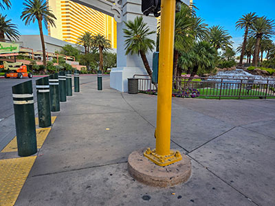 Looking W from Las Vegas Boulevard; 17Y RESET is in the foreground