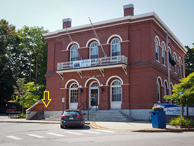 Looking S from the intersection of Main and Church Streets