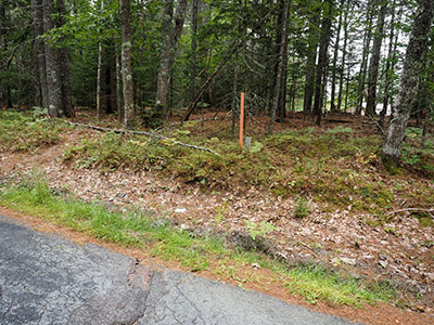 Looking SW toward the mark from Old Norway Drive