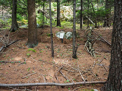 The witness post was visible as soon as I entered the woods.