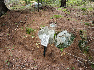 Fortunately the top of the outcrop didn't require any clearing.