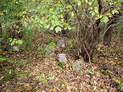 Circle of stones close to the station coordinates