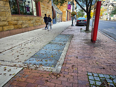 Looking NE along Market Street