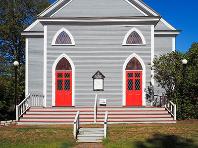 The doors of St. Philip's Episcopal Church