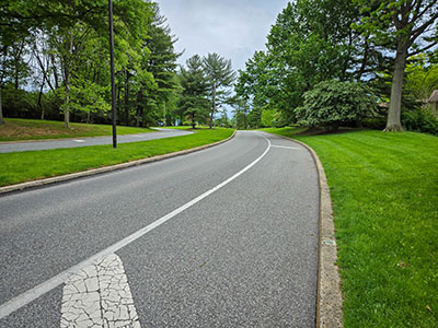 Looking SE along Chesterbrook Boulevard